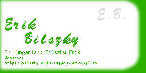 erik bilszky business card